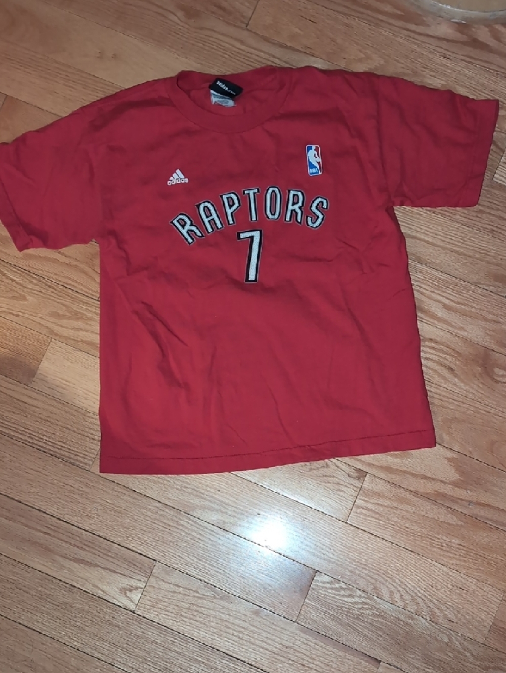 FREE adidas Red Toronto Raptors #7 Crew Neck Tee